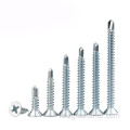 Blue White Zinc Cross Counterk Drill Nail Screw